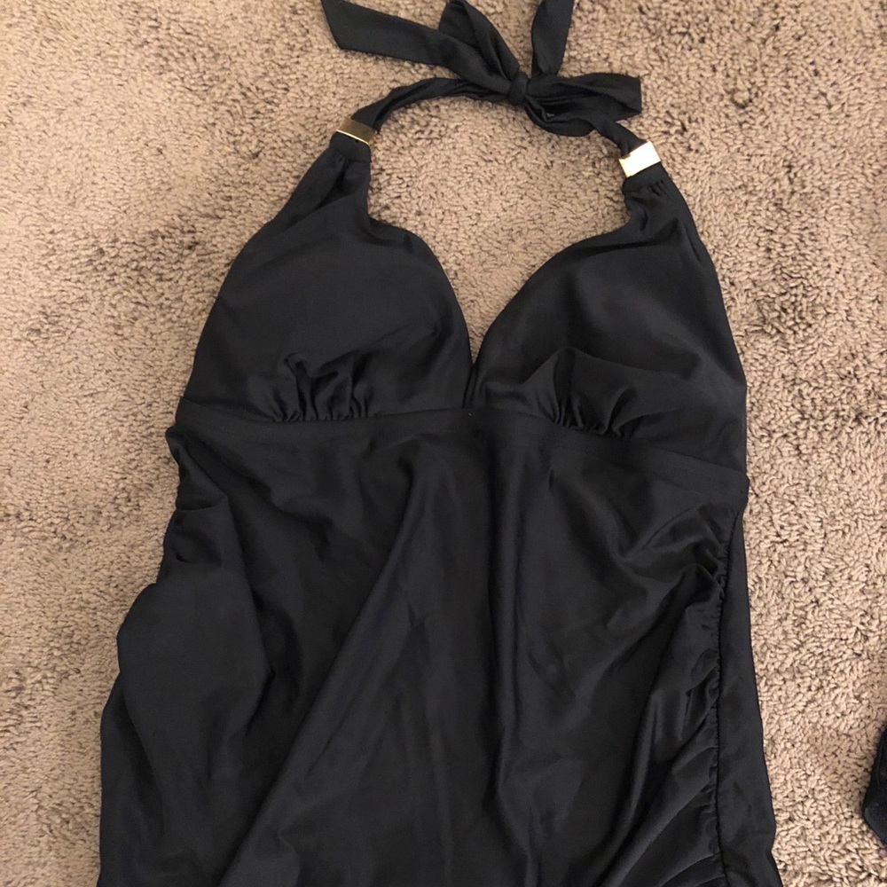 Liz Lange Maternity Halter swim top